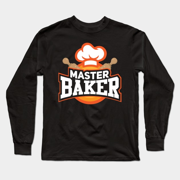 Master Baker - Baking Chief Bakery Gift Long Sleeve T-Shirt by Shirtbubble